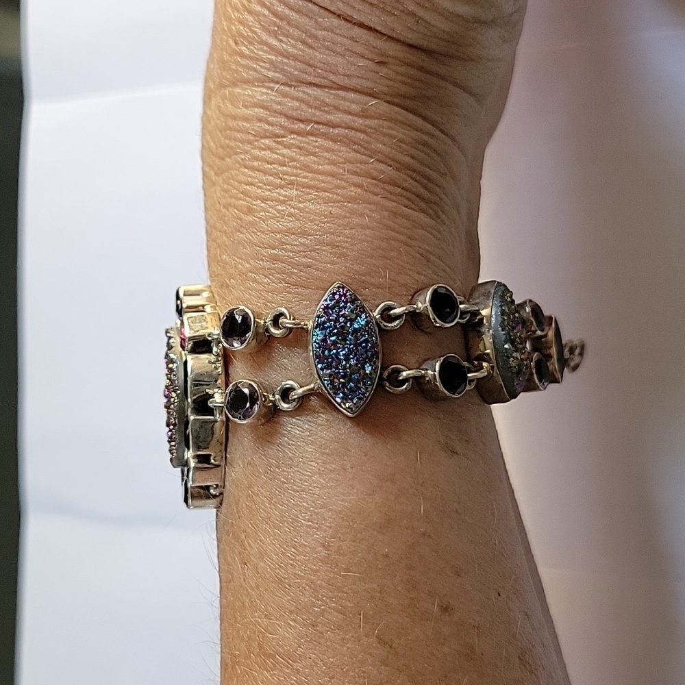 Nicky Butler Sterling Silver multi gemstone bracelet - Picture 5 of 8